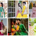 attractive couple matching dresses a1
