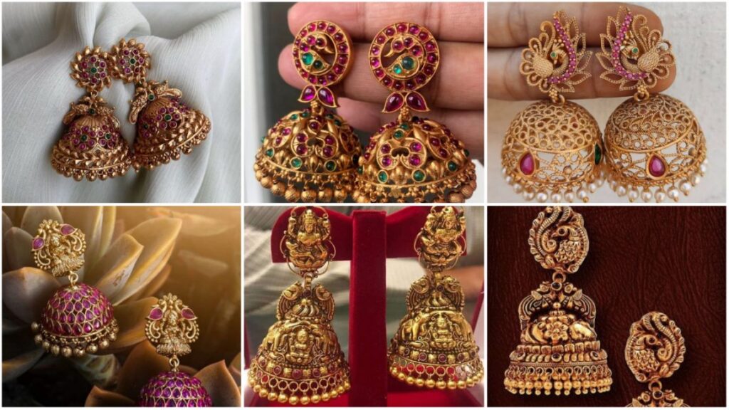 gold jhumka designs a1