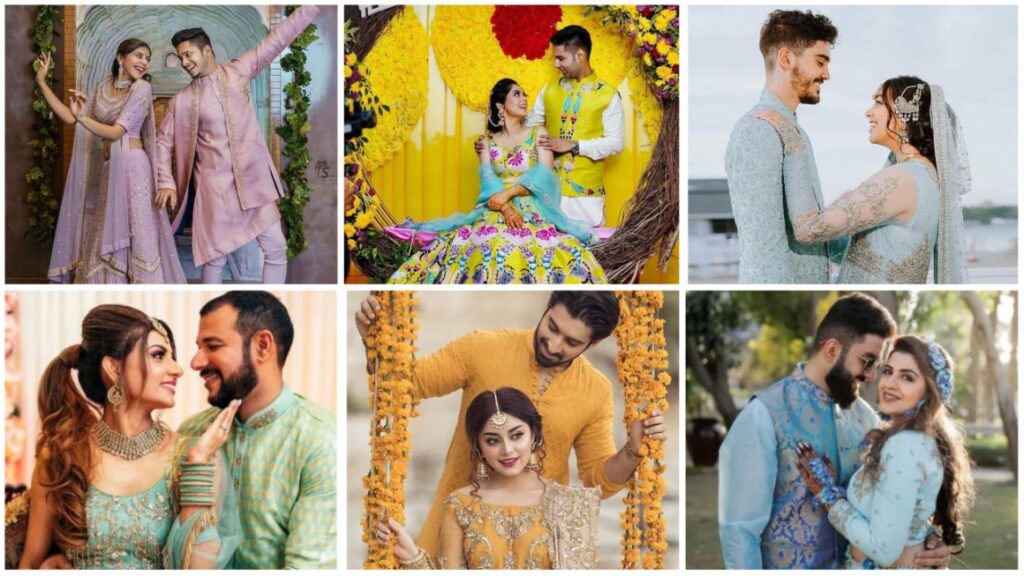 Colour Coordinated Wedding Dress for the Couple