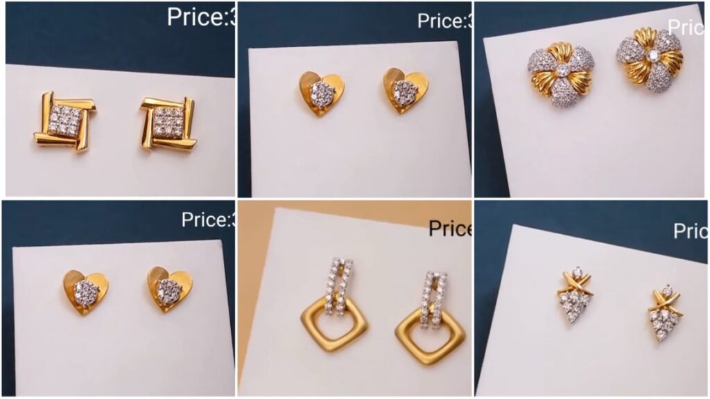 Gold Daily Wear Earrings Design Collection