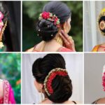 Beautiful Hair Bun with Floral Gajra