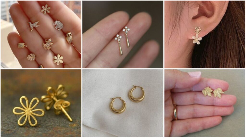 lightweight gold earrings a1