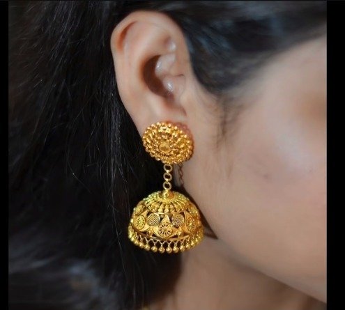 gold jhumka earrings 4