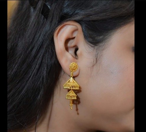 gold jhumka earrings 9