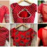 15 Stunning Collection of Red Blouse Designs