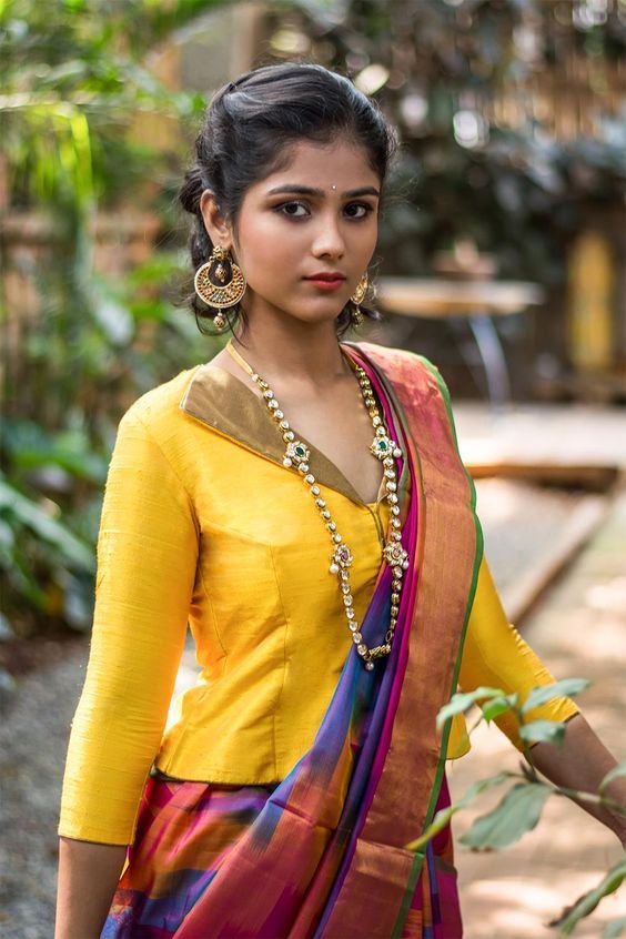 latest saree blouse neck designs 10