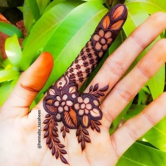 Mehndi finger designs Easy 10