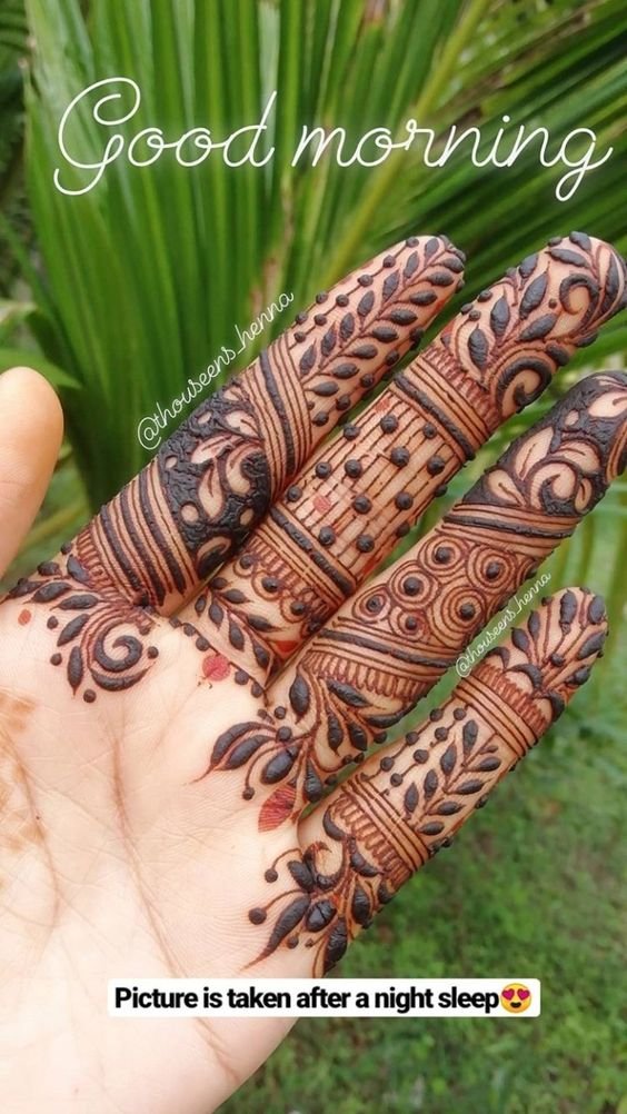 Mehndi finger designs Easy 11