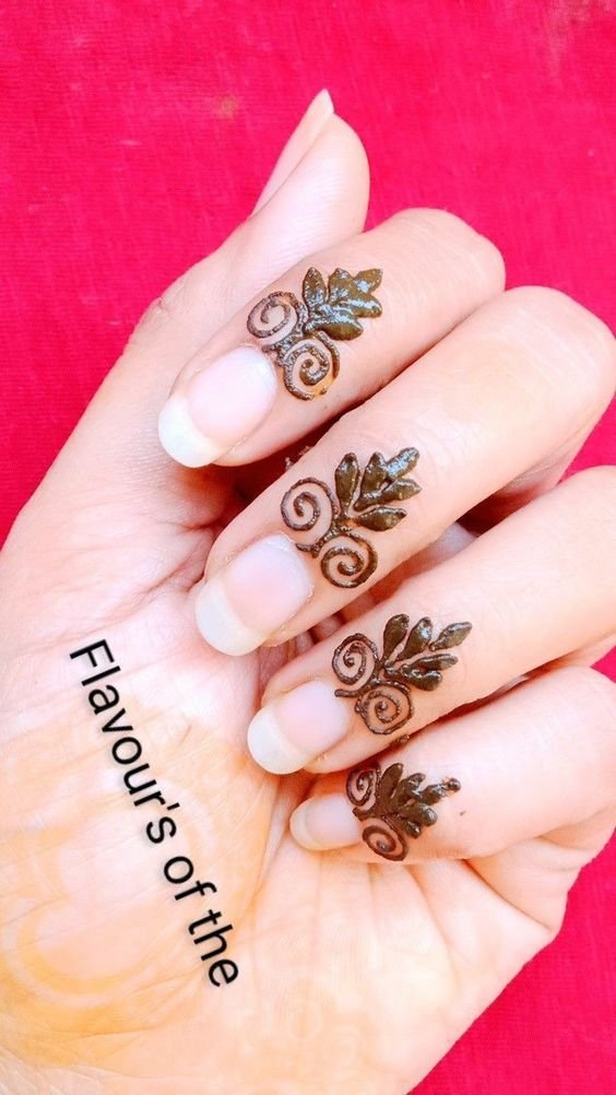 Mehndi finger designs Easy 2