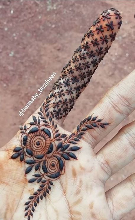 Mehndi finger designs Easy 9