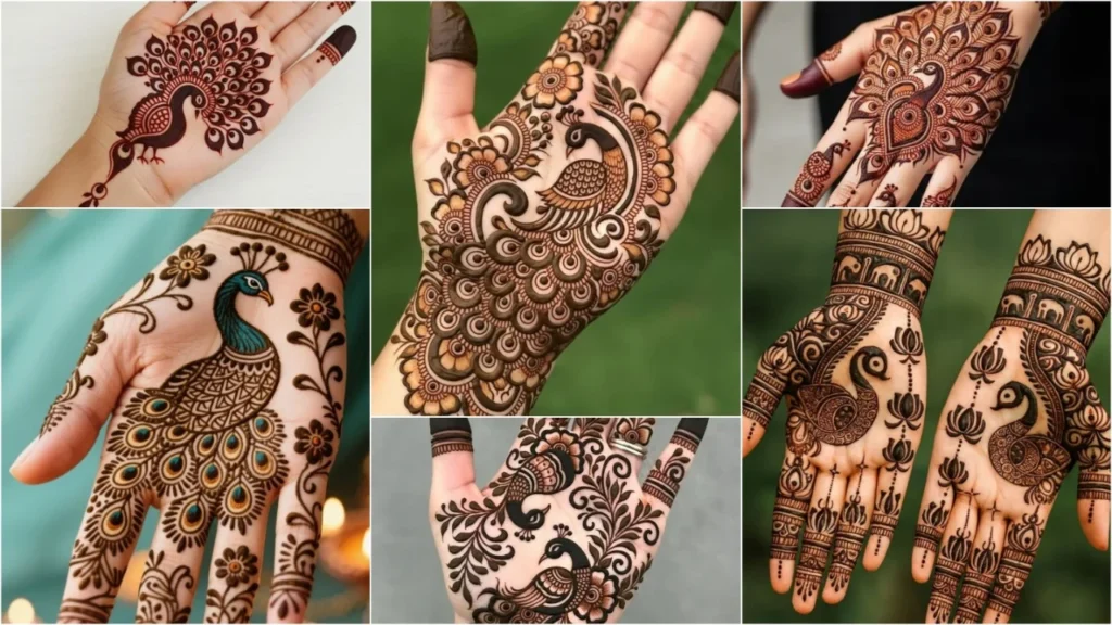 peacock mehndi designs