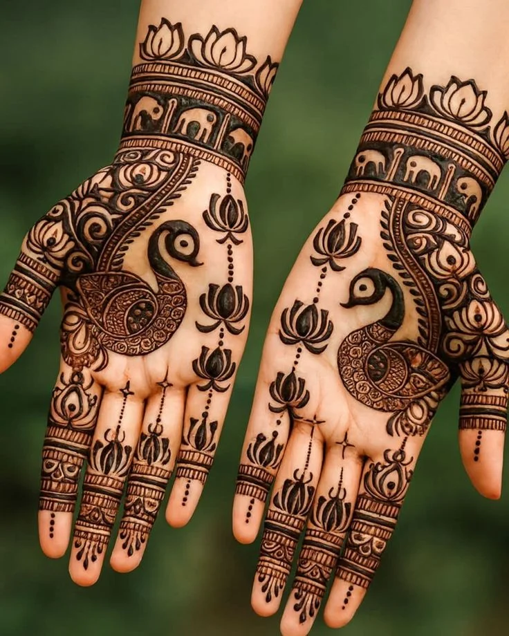 peacock mehndi designs