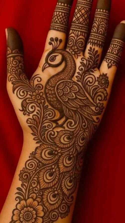 peacock mehndi designs