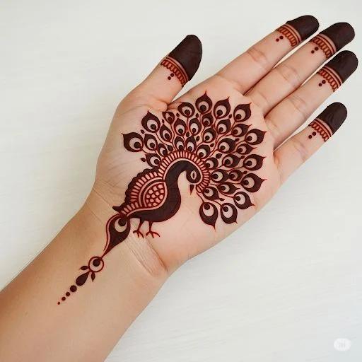 peacock mehndi designs