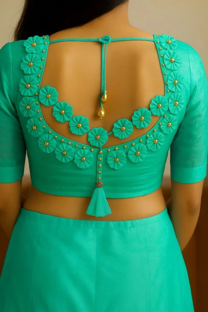 modern blouse back neck