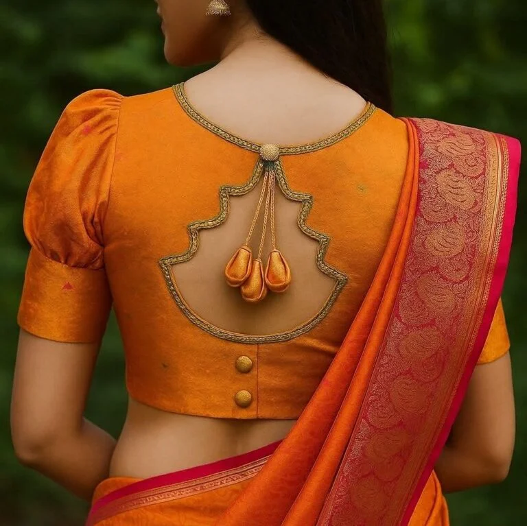 modern blouse back neck