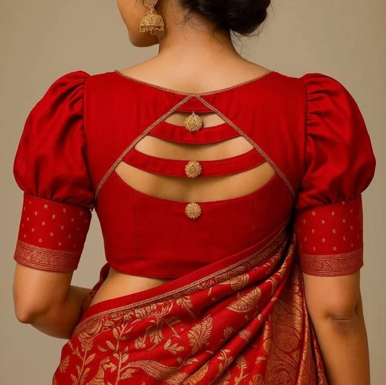 modern blouse back neck