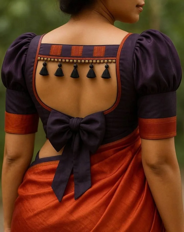 modern blouse back neck