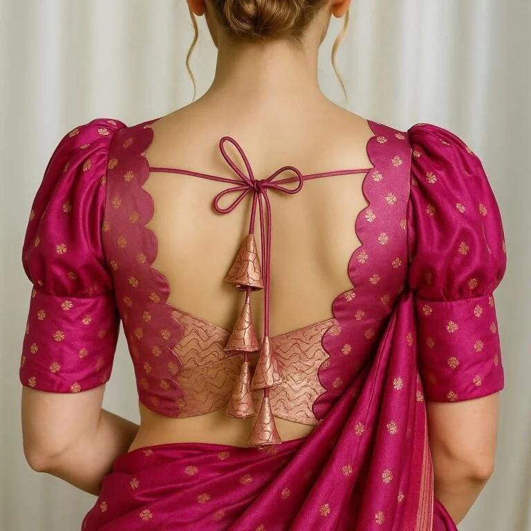 modern blouse back neck