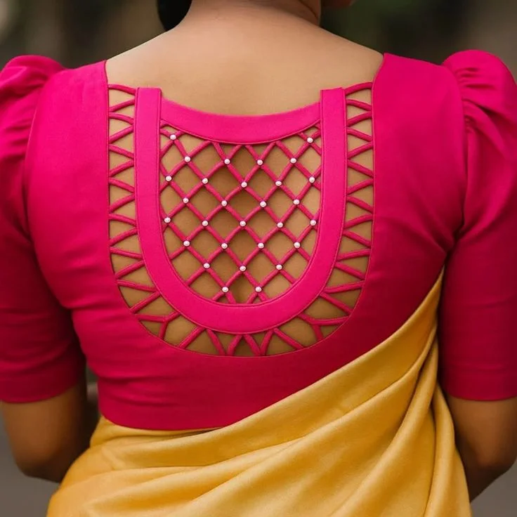 modern blouse back neck