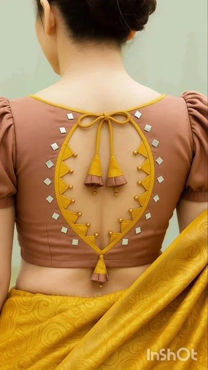 modern blouse back neck