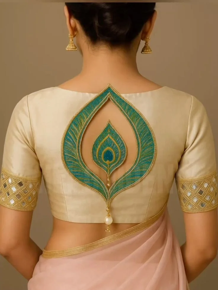 modern blouse back neck