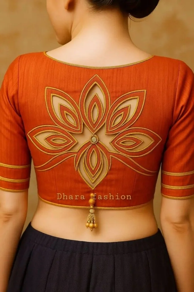 modern blouse back neck