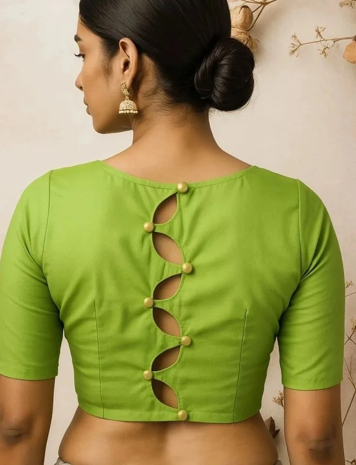 modern blouse back neck