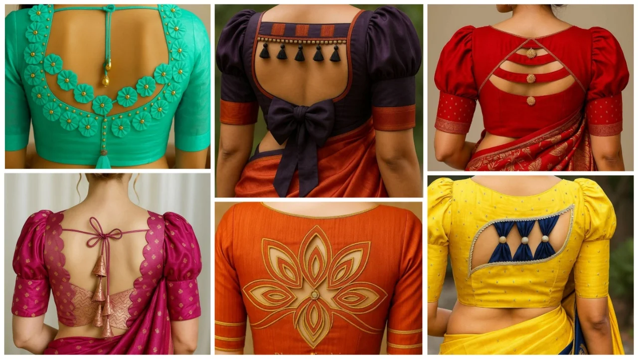 modern blouse back neck