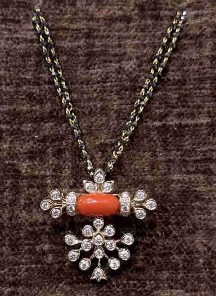 Black Beads Necklace Designs