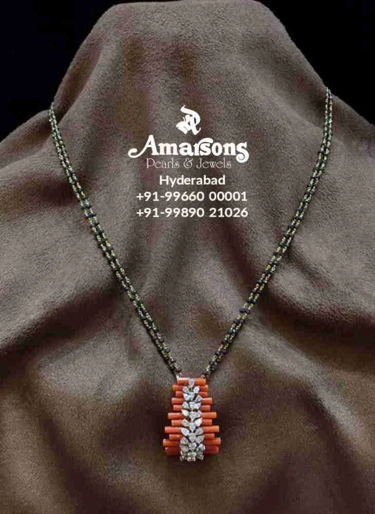 Black Beads Necklace Designs