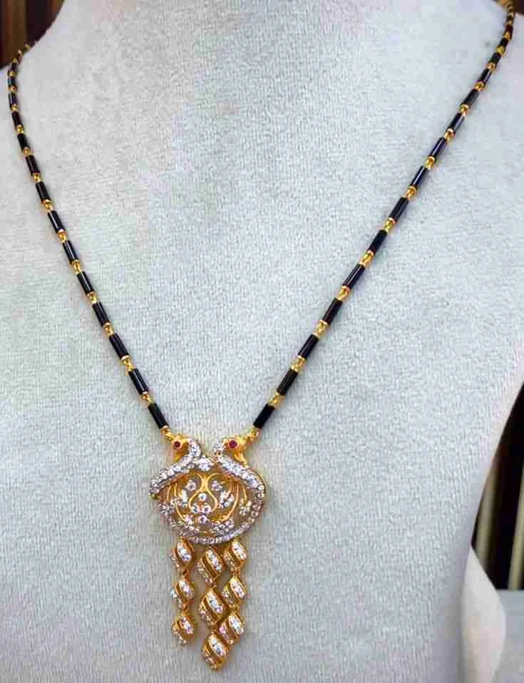 Black Beads Necklace Designs