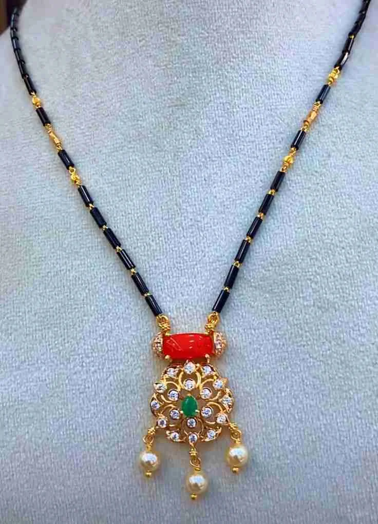 Black Beads Necklace Designs