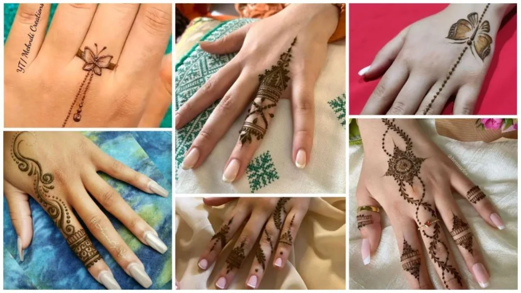 trendy finger mehndi designs
