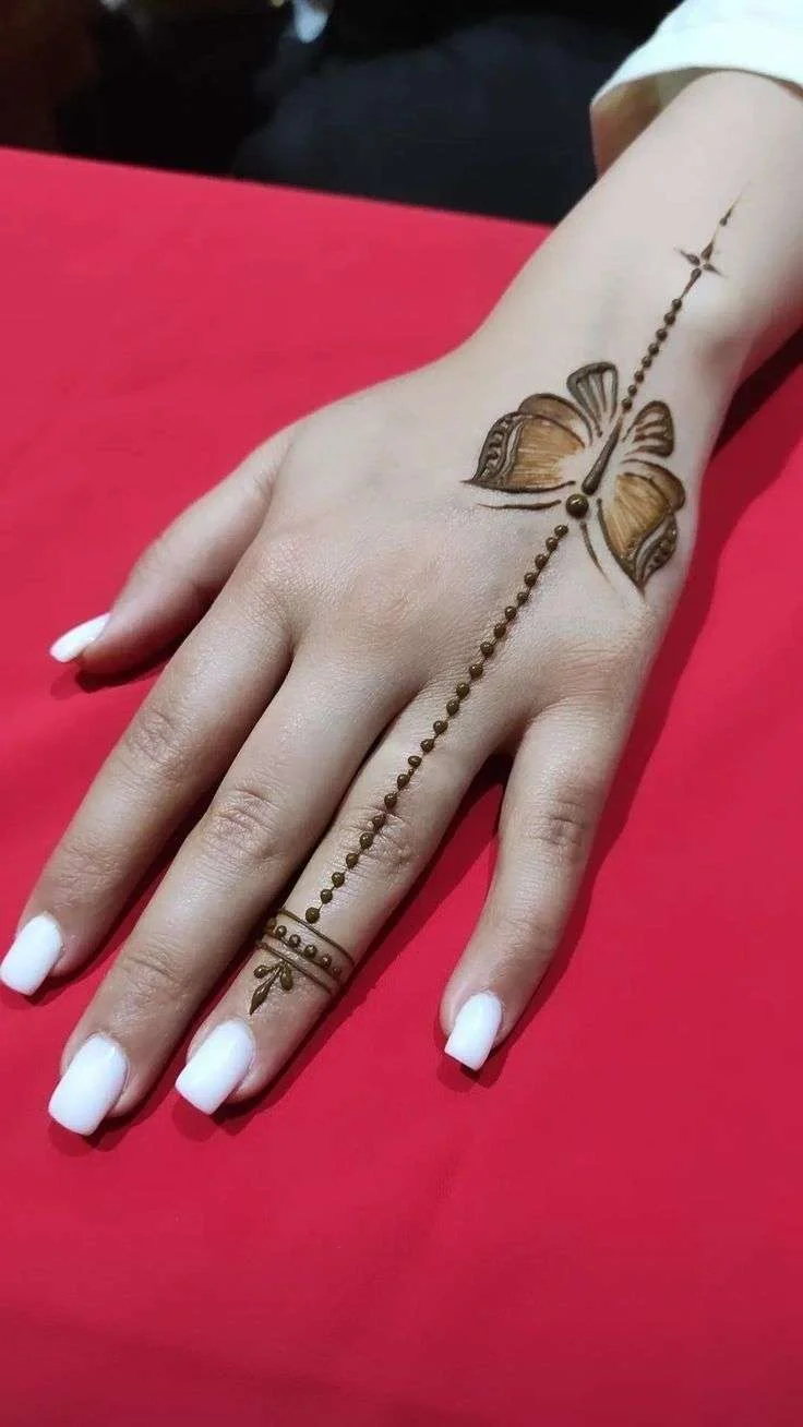 trendy finger mehndi designs