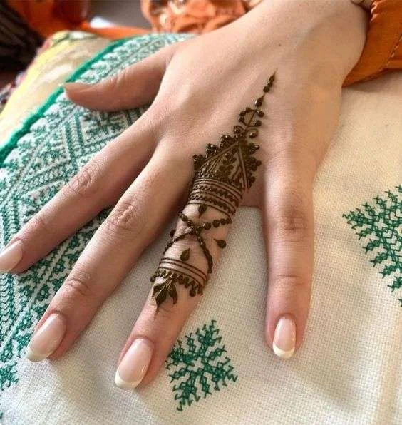 trendy finger mehndi designs