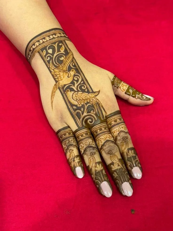 latest birds mehndi designs
