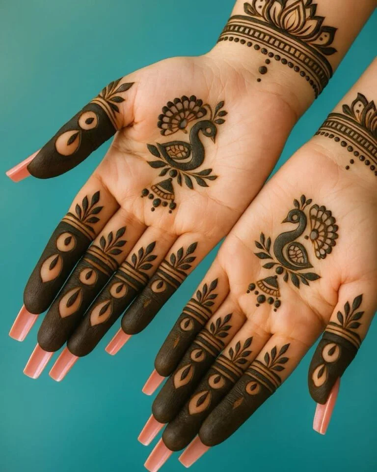 latest birds mehndi designs