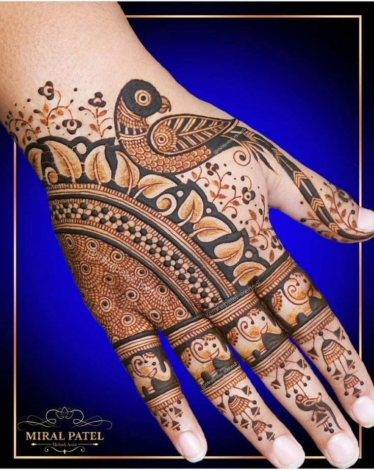 latest birds mehndi designs