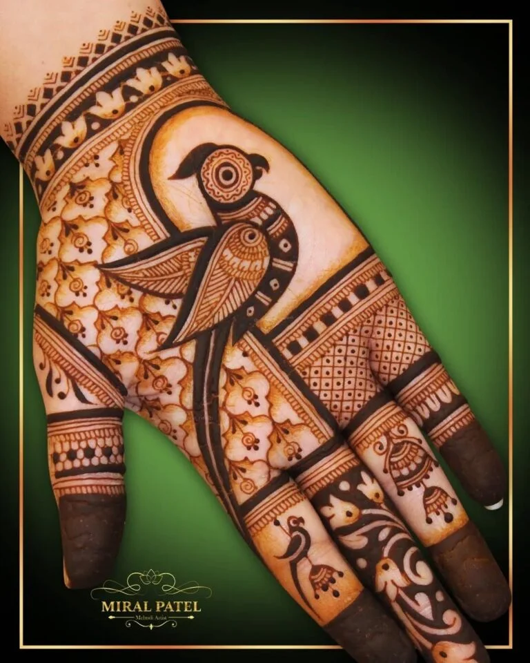 latest birds mehndi designs