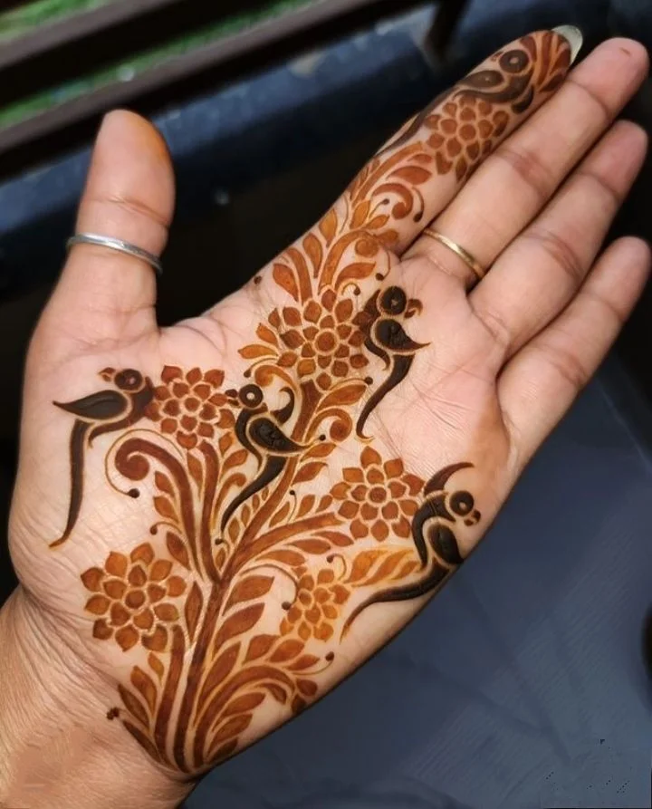latest birds mehndi designs