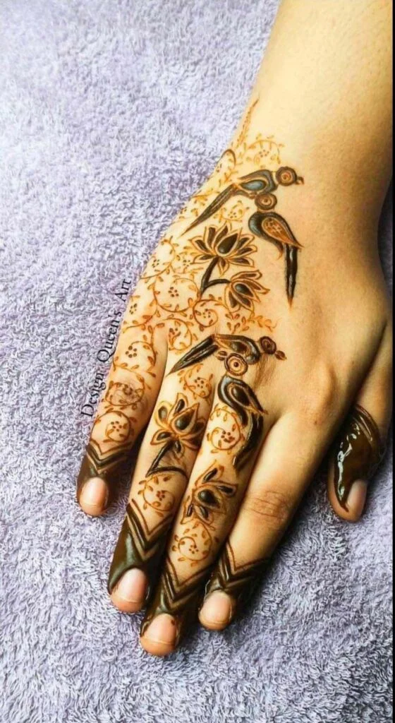 latest birds mehndi designs