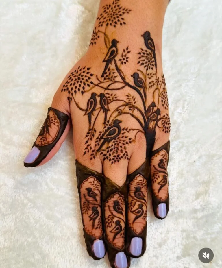 latest birds mehndi designs