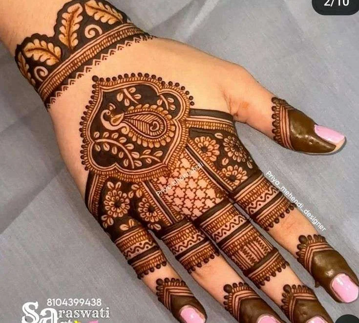 peacock mehndi designs