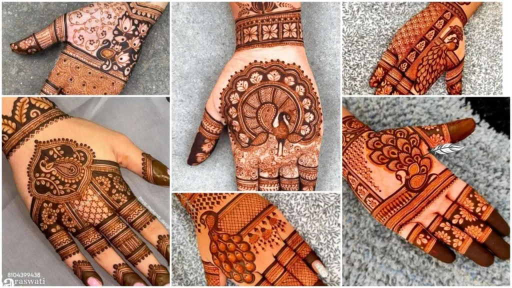 peacock mehndi designs