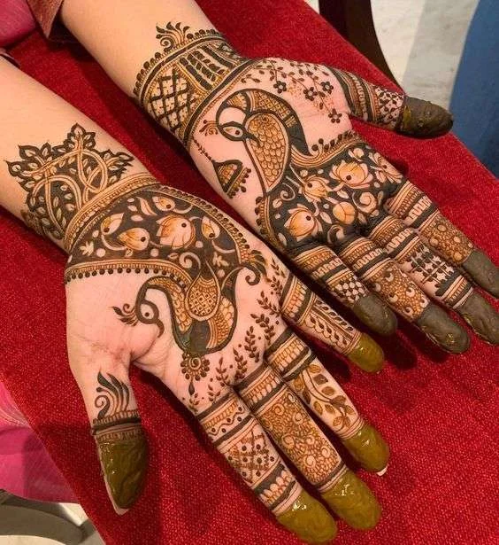 peacock mehndi designs