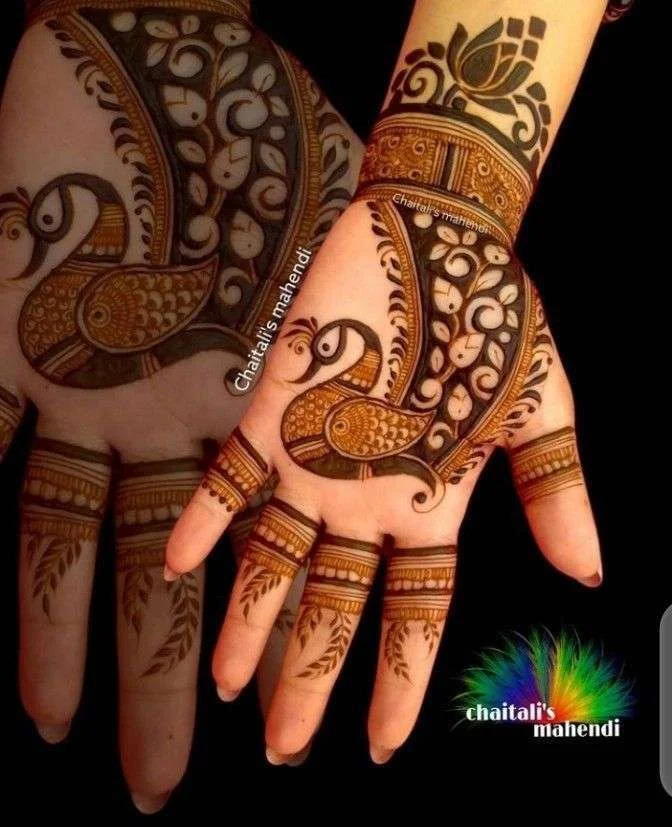 peacock mehndi designs