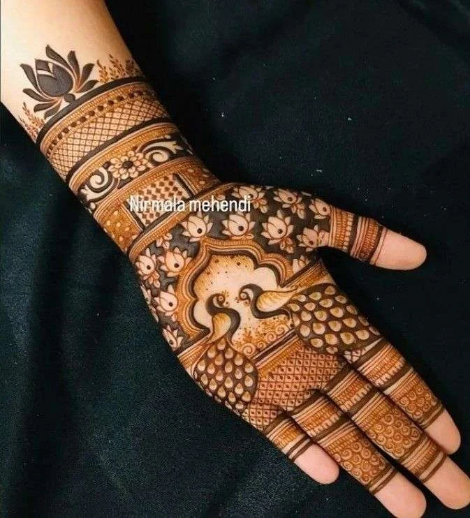 peacock mehndi designs