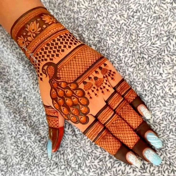 peacock mehndi designs