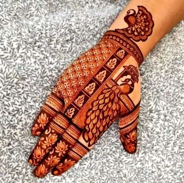 peacock mehndi designs